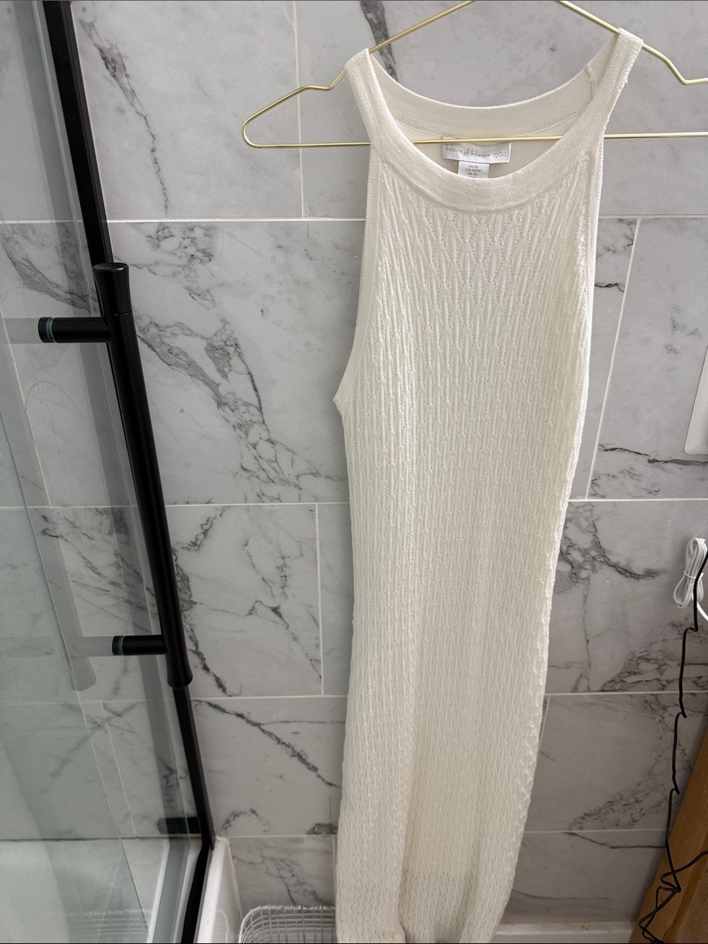 House of Harlow 1960 Cream Knit Maxi Dress
